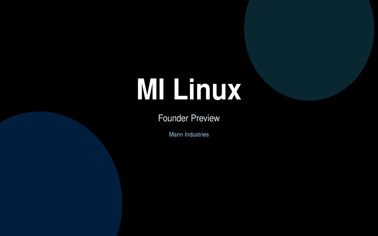 MI Linux full-screen boot splash